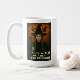 Taza De Café Bruja jita con sus mapaches voladores V2
