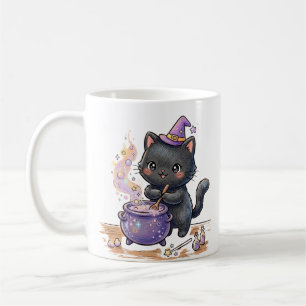 Taza De Café Bruja Linda Cerveza de Gato Negro Poción Mágica Ha