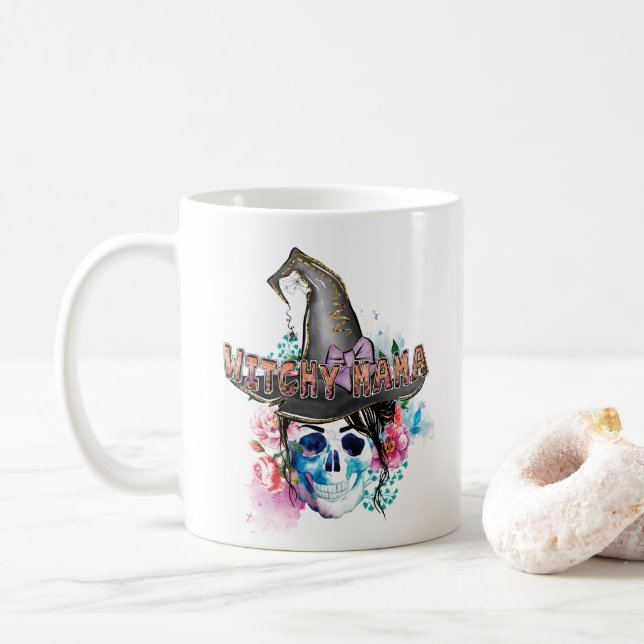 Taza De Café Bruja mamá, bruja bruja bruja bruja (Con donut)