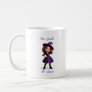 Taza De Café Bruja Niña Hechizos y Destellos Halloween
