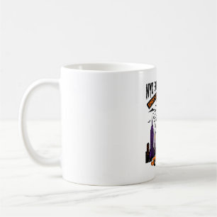 Taza De Café Bruja y fantasma de Noche de Brujas en turno noctu