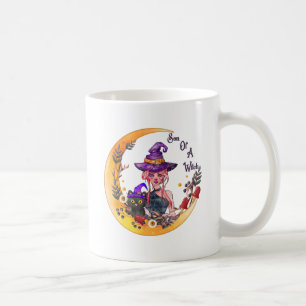 Taza De Café Bruja y gato negro