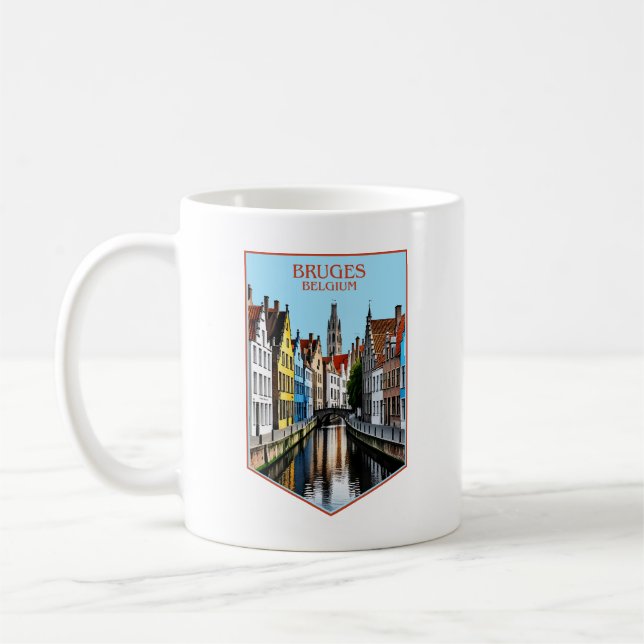 Taza De Café Brujas Bélgica Europa (Izquierda)