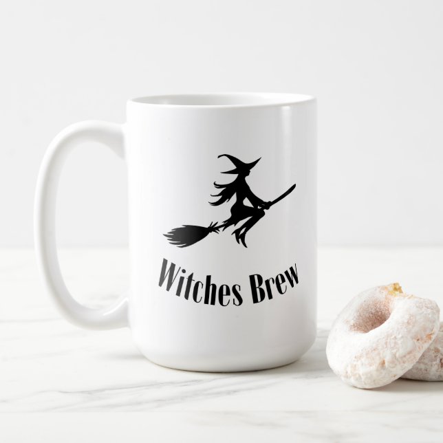 Taza De Café Brujas Brew café mug 15oz (Con donut)