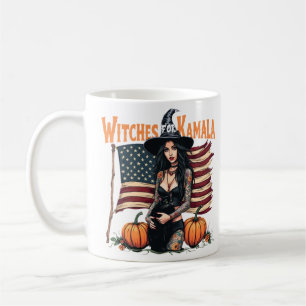 Taza De Café Brujas para la elección de Kamala Harris Halloween