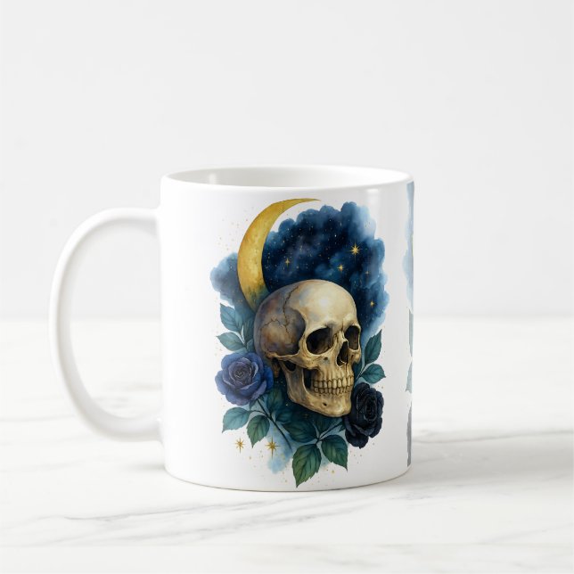 Taza De Café Brujería estética floral gótica Halloween espeluzn (Izquierda)
