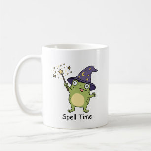 Taza De Café Brujo de la rana lanzando hechizos