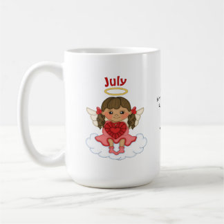 Taza De Café Brunette del ángel de julio Birthstone