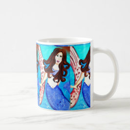 Taza De Café brunette mermaid café mugre
