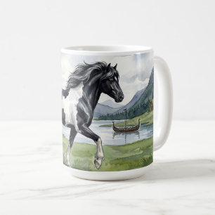 Taza De Café Brunskjottur Pinto negro islandés
