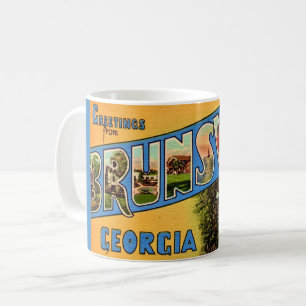 Taza De Café Brunswick Georgia Retro Mug