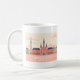 Taza De Café Bruselas Bélgica Grand Place Pastel Travel