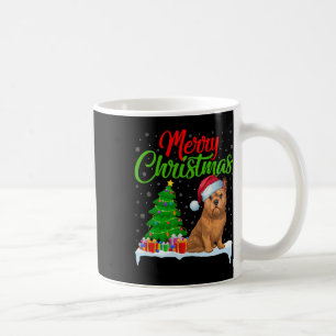 Taza De Café Bruselas Griffon Dog Árbol de Navidad Luces Navida
