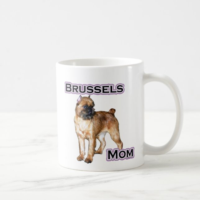 Taza De Café Bruselas Griffon Mom; Mamá de Brussels Griffon (Derecha)