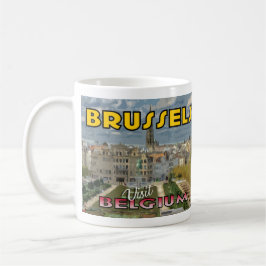 Taza De Café Bruselas, Visita Bélgica Coffee Mug