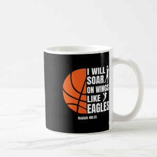 Taza De Café Bsketbyll Christian Soar En Alas Como Eagles Rel