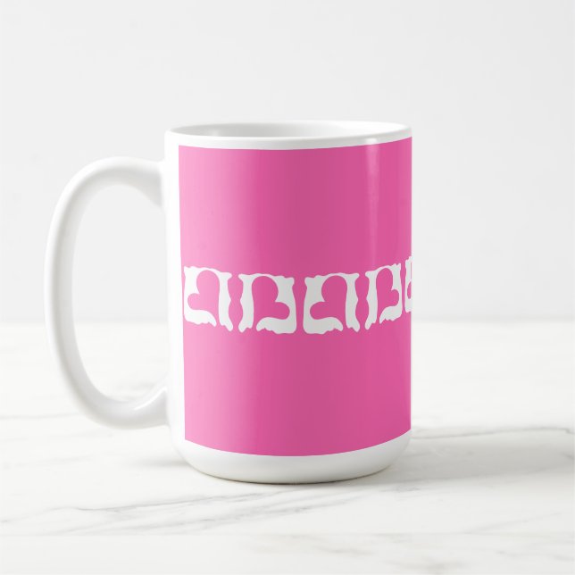 Taza De Café Bubblegum Corazón rosa y blanco (Izquierda)