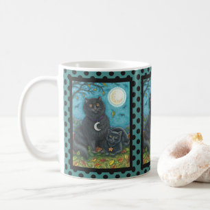 TAZA DE CAFÉ BUBO Y PYEWACKET HALLOWEB BLACK CAT HALLOWEEN MUG