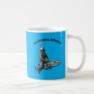 Taza De Café Buceador de casco antiguo en barracuda
