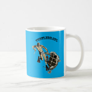 Taza De Café Buceador de época que lucha contra una tortuga por