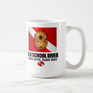 Taza De Café Buceador de la escuela vieja
