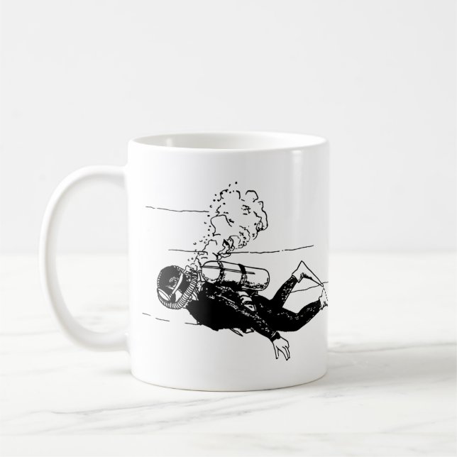Taza De Café Buceador de Scuba (Izquierda)