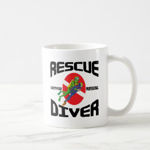 Taza De Café Buceador del rescate