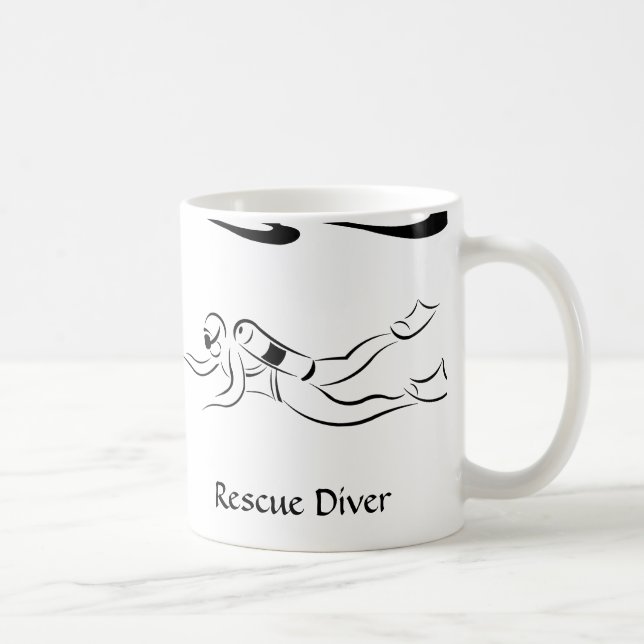 Taza De Café Buceador del rescate (Derecha)