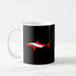 Taza De Café Bucear En El Tiburón Scuba Para Bucear