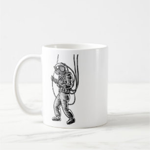 Taza De Café bucear en la nostalgia con el vintage buceador de