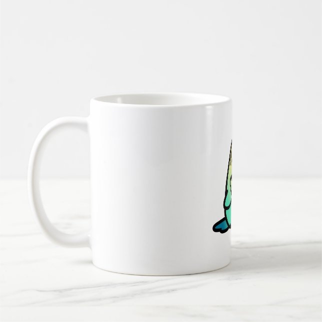 Taza De Café Buceo amarillo y azul verde (Izquierda)