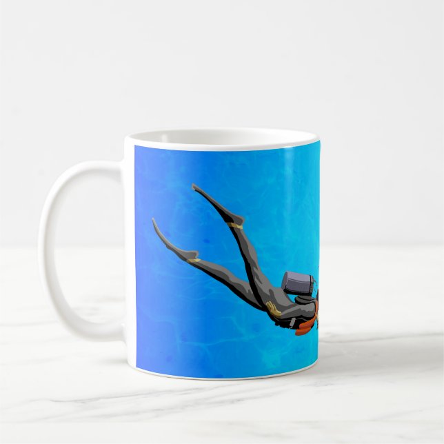 Taza De Café Buceo con escafandra del hombre (Izquierda)