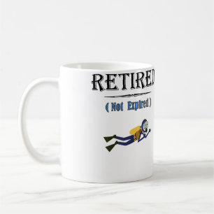 Taza De Café Buceo con escafandra no caducado para jubilados