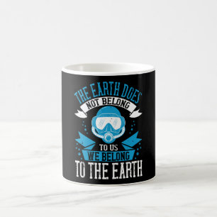 Taza De Café Buceo - La Tierra No Nos Pertenece