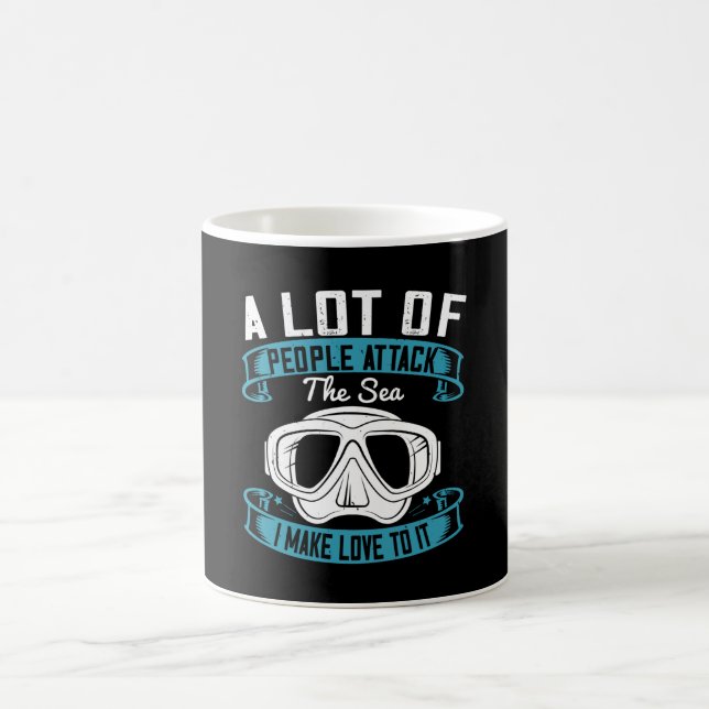 Taza De Café Buceo - Le hago el amor al mar (Centro)