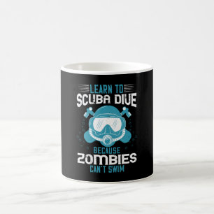 Taza De Café Buceo - Los Zombies No Pueden Nadar Aprende Buceo