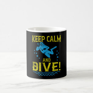Taza De Café Buceo - Mantén la calma y bucea