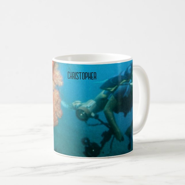Taza De Café Buceo personalizado (Anverso derecho)