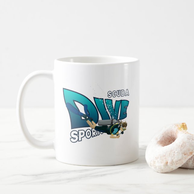 Taza De Café Buceo Scuba | 11# (Con donut)
