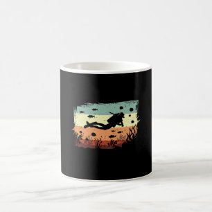 Taza De Café Buceo Scuba Buceo Submarinismo Retro Graciosa Idea