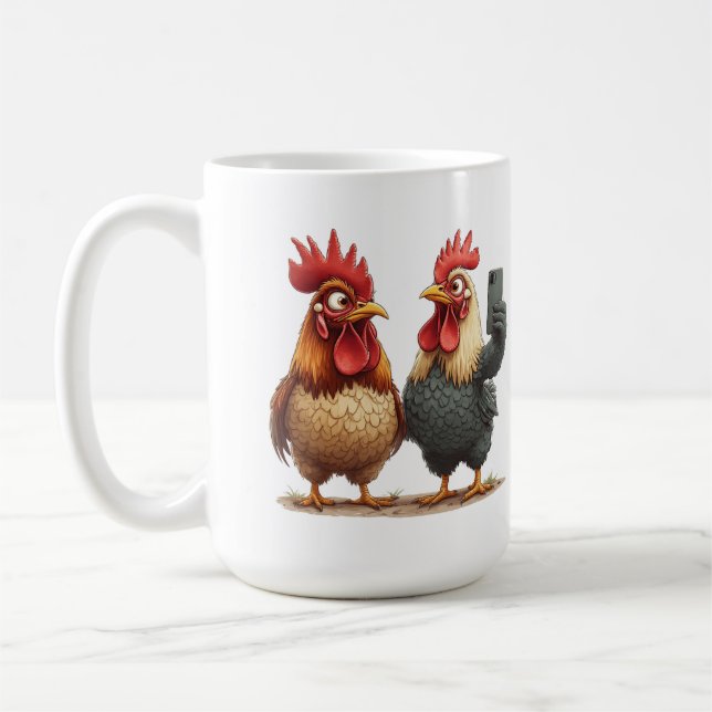 Taza De Café Buck & Bill "Cheesy Chicken" Selfies (Izquierda)