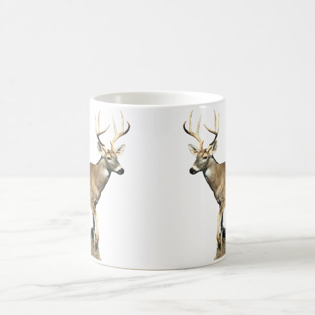 Taza De Café Buck de ciervo con cola blanca (Centro)