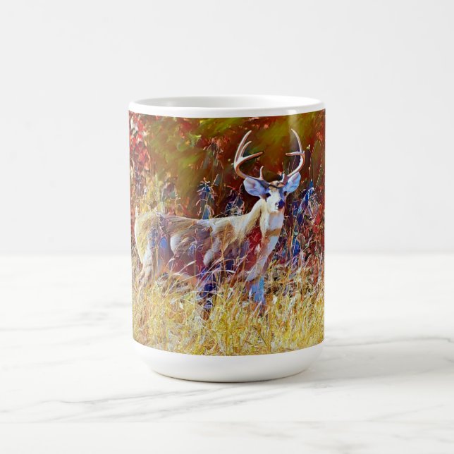 Taza De Café Buck Deer Antlers Nature Art Mug (Centro)