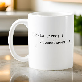 Taza De Café Bucle infinito divertido Elegir programador feliz