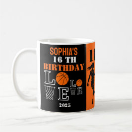 Taza De Café Bucles de baloncesto, jugador de baloncesto Regalo