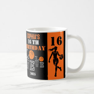 Taza De Café Bucles de baloncesto, jugador de baloncesto Regalo