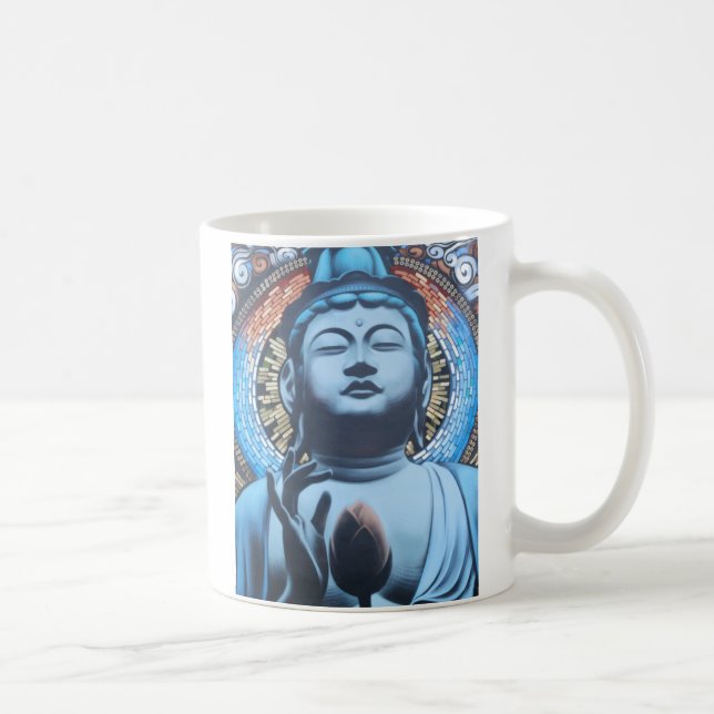 Taza De Café Buda en azul (Derecha)