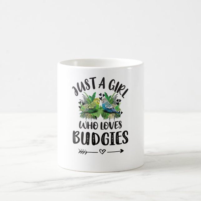 Taza De Café Budgie Chica Gifts Budgie Lover Parakeet Budgeriga (Centro)