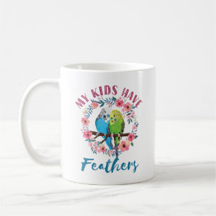 Taza De Café Budgie Parakeet Mom Mis Hijos Tienen Plumas