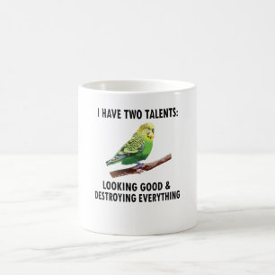 Taza De Café Budgie, propietaria de Budgie Lover Parakeet Bird